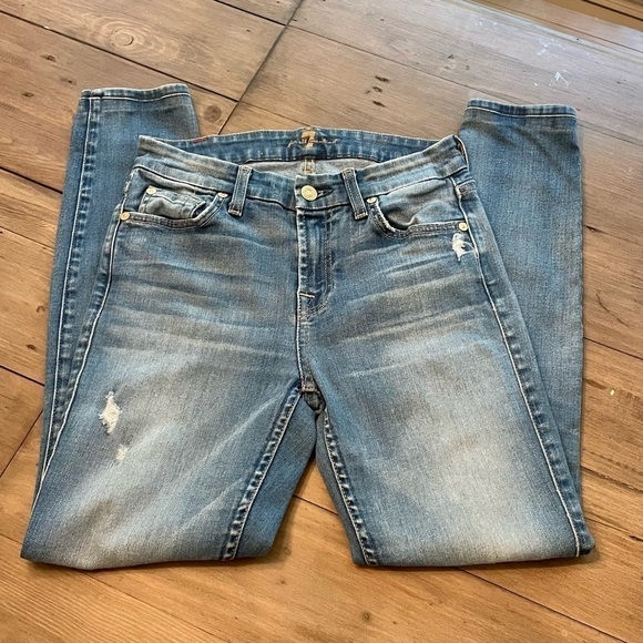 𝅺7 For All Mankind The Mid Rise Skinny jeans - Picture 1 of 6
